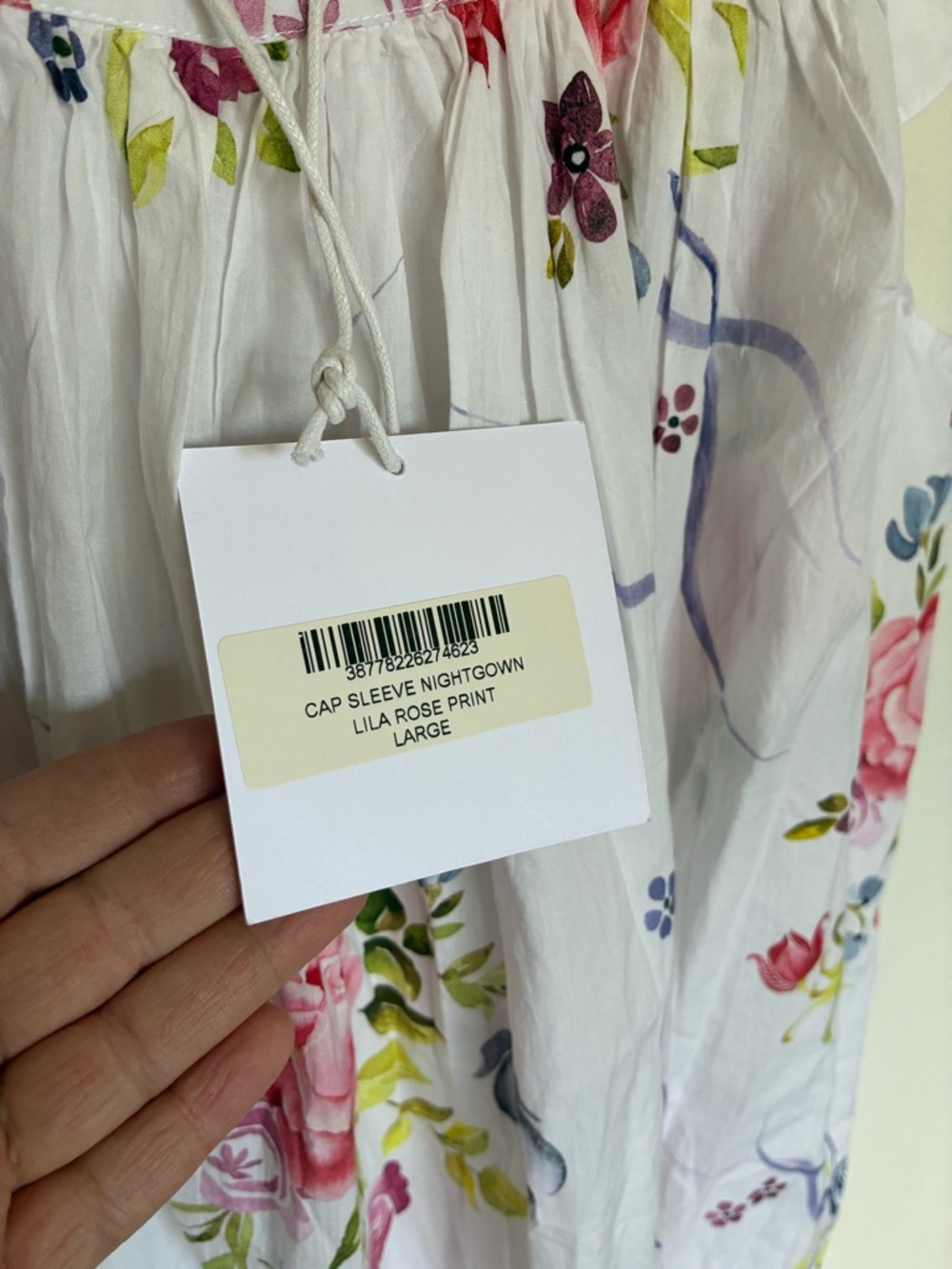 NEW Heidi Carey Lila Rose Print Cap Sleeve Nightgown women’s Size Large - Picture 6 of 7